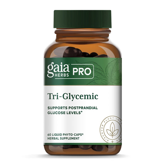 GAIA Herbs PRO Tri-Glycemic bottle pour for easy daily use toward metabolic balance.