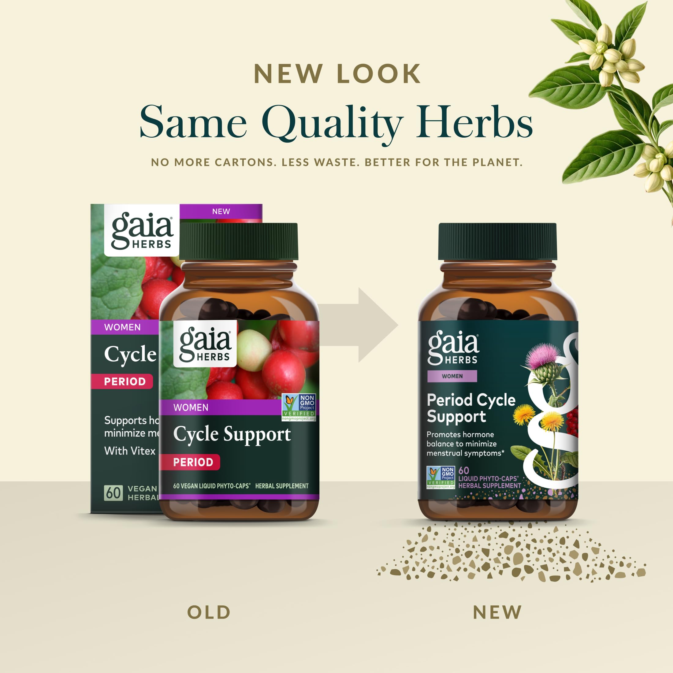 Gaia Herbs product shot emphasizes ethical sourcing across the globe