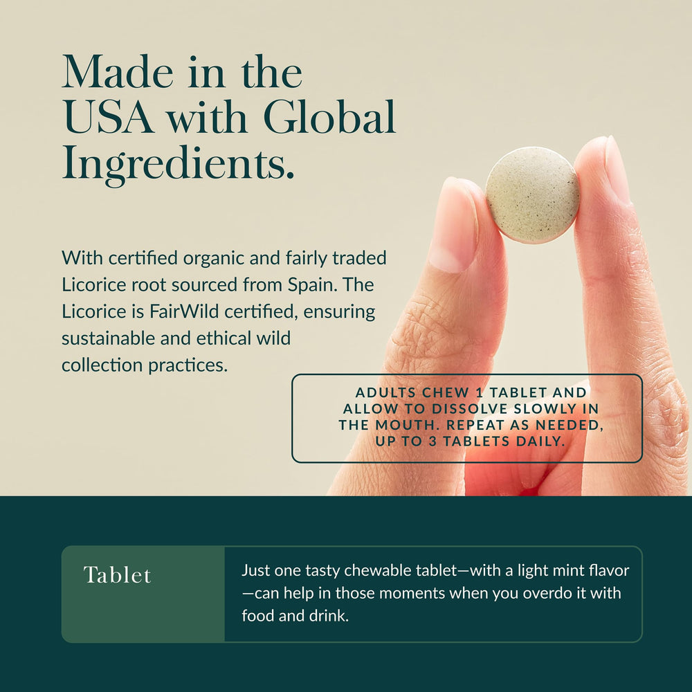 Gaia Herbs Reflux Relief label shows Non-GMO and allergen-friendly features.