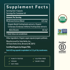 Gaia Herbs capsules display clean vegan capsules for daily immune-friendly support.