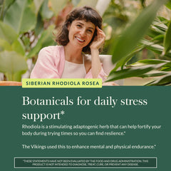 Gaia Herbs Rhodiola Rosea daily usage scene suggesting an easy routine