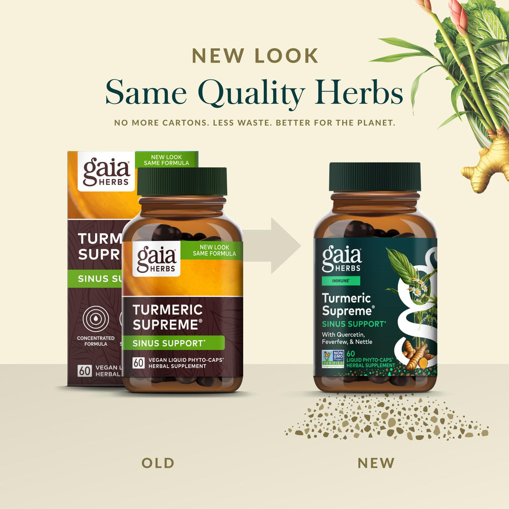 Quality seal on Gaia Herbs bottle signals trusted ingredients