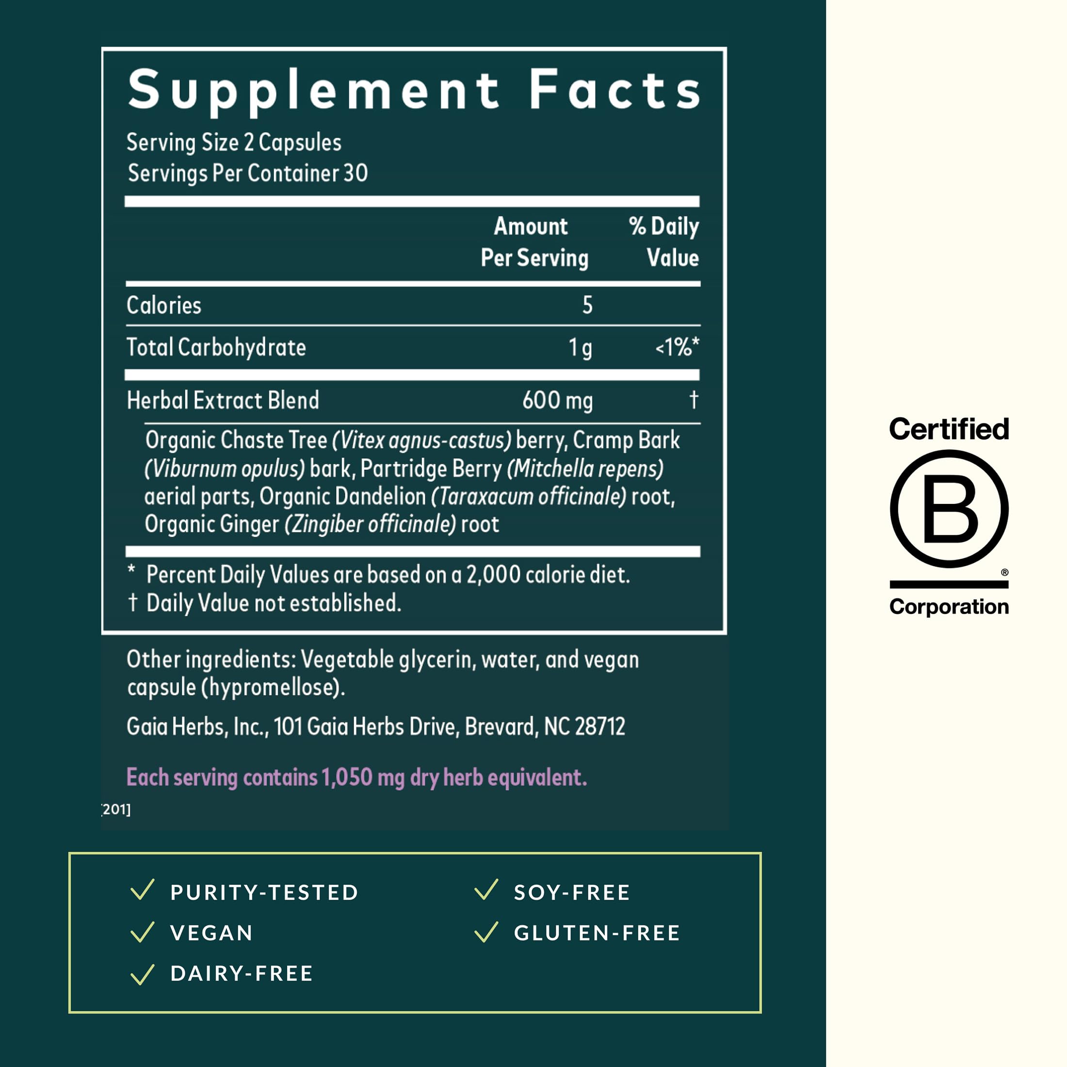Gaia Herbs Vitex berry close-up highlighting traditional hormonal support