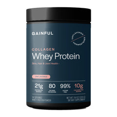 Gainful Collagen Whey Unflavored scoop for precise daily protein portions.