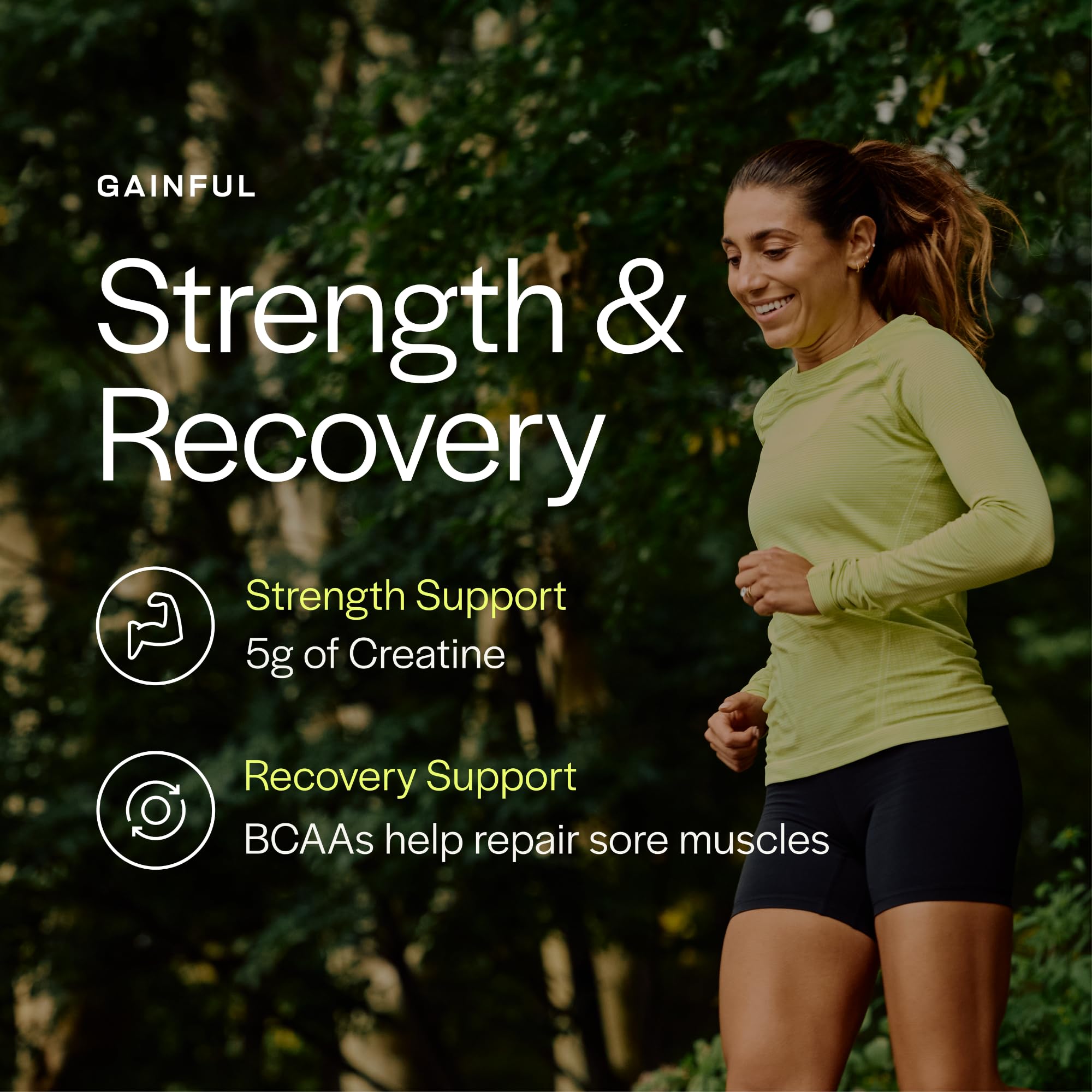 Gainful energized athlete during workout illustrates performance support possibilities