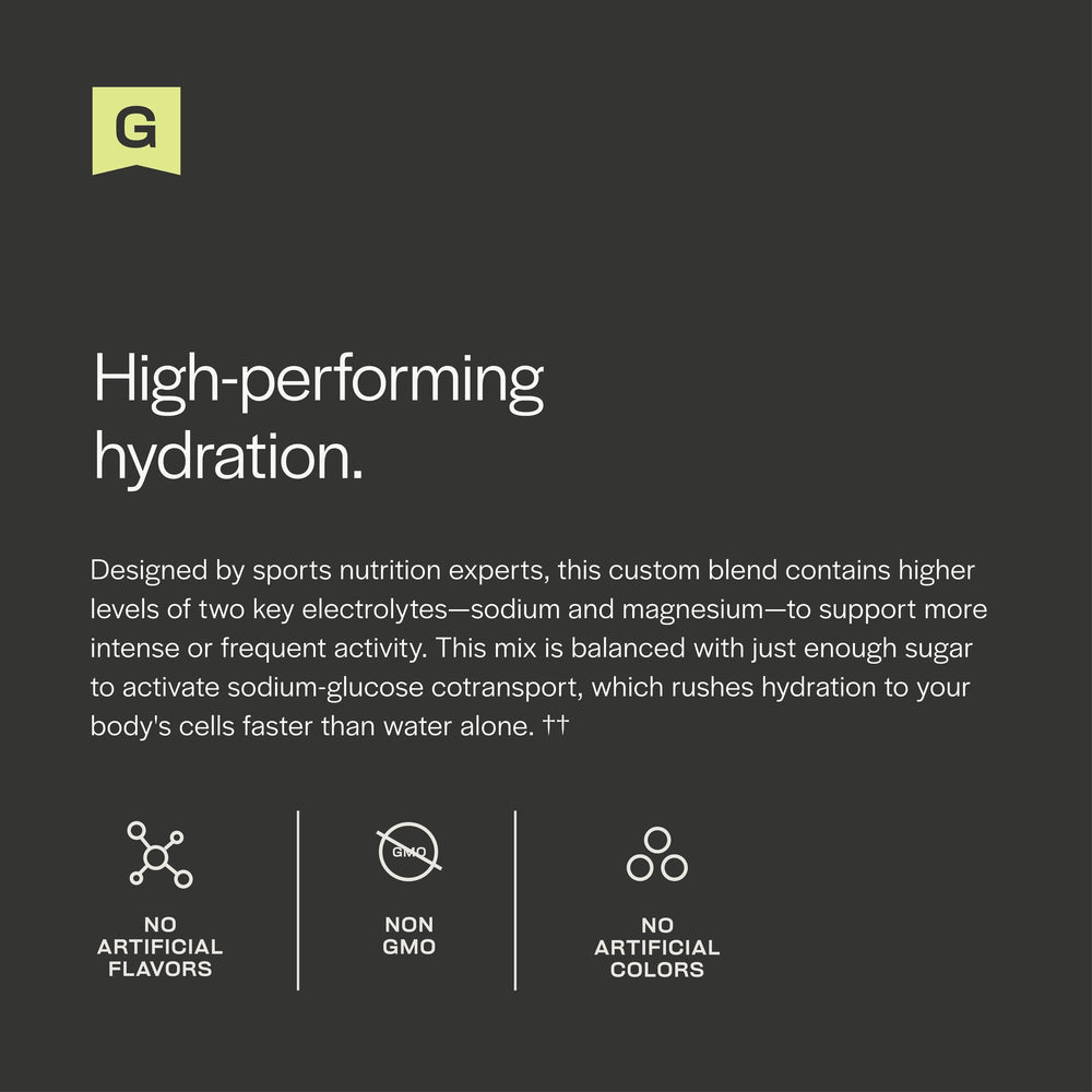 Gainful Hydration packet being stirred into a glass of water for quick hydration