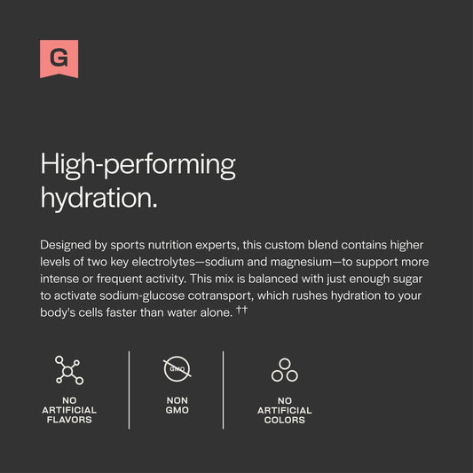 Gainful hydration packets open pack showing convenient on-the-go mix.