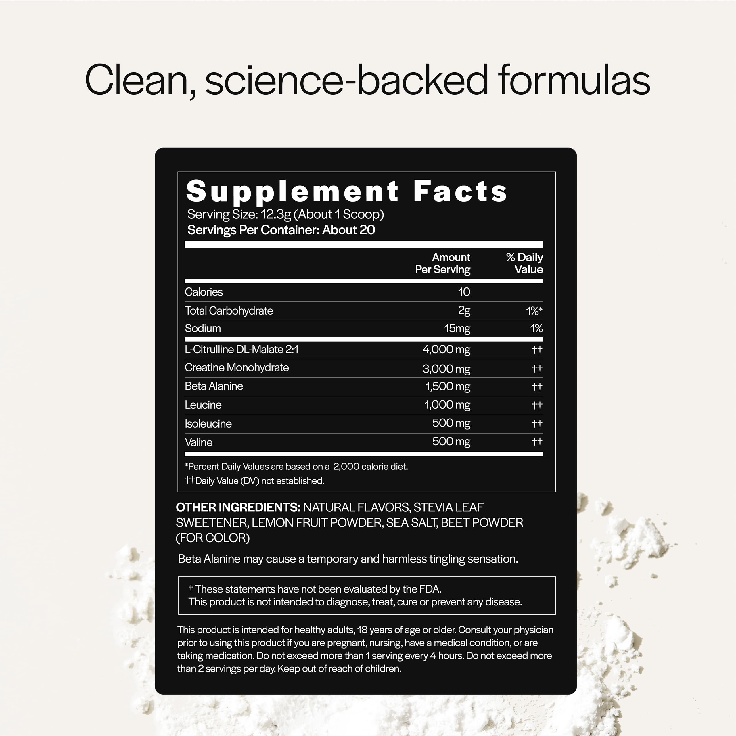 Gainful mix-and-dissolve powder ready to stir into water for pre-workouts.