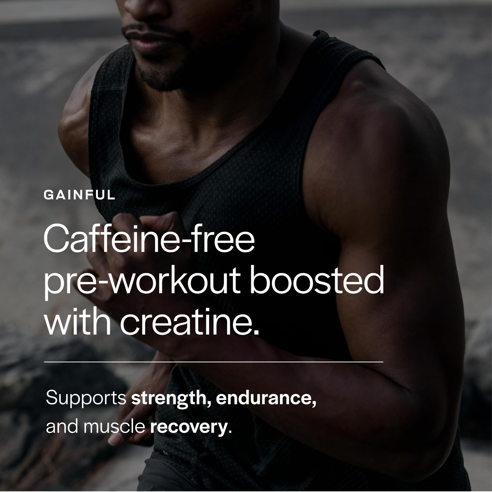 Gainful strawberry-lemonade flavor powder provides refreshing taste before workouts.