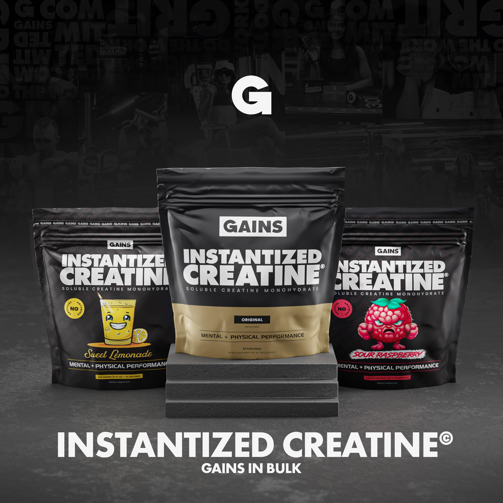 Gains in Bulk athlete preparing for training with creatine.