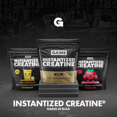Gains in Bulk athlete preparing for training with creatine.