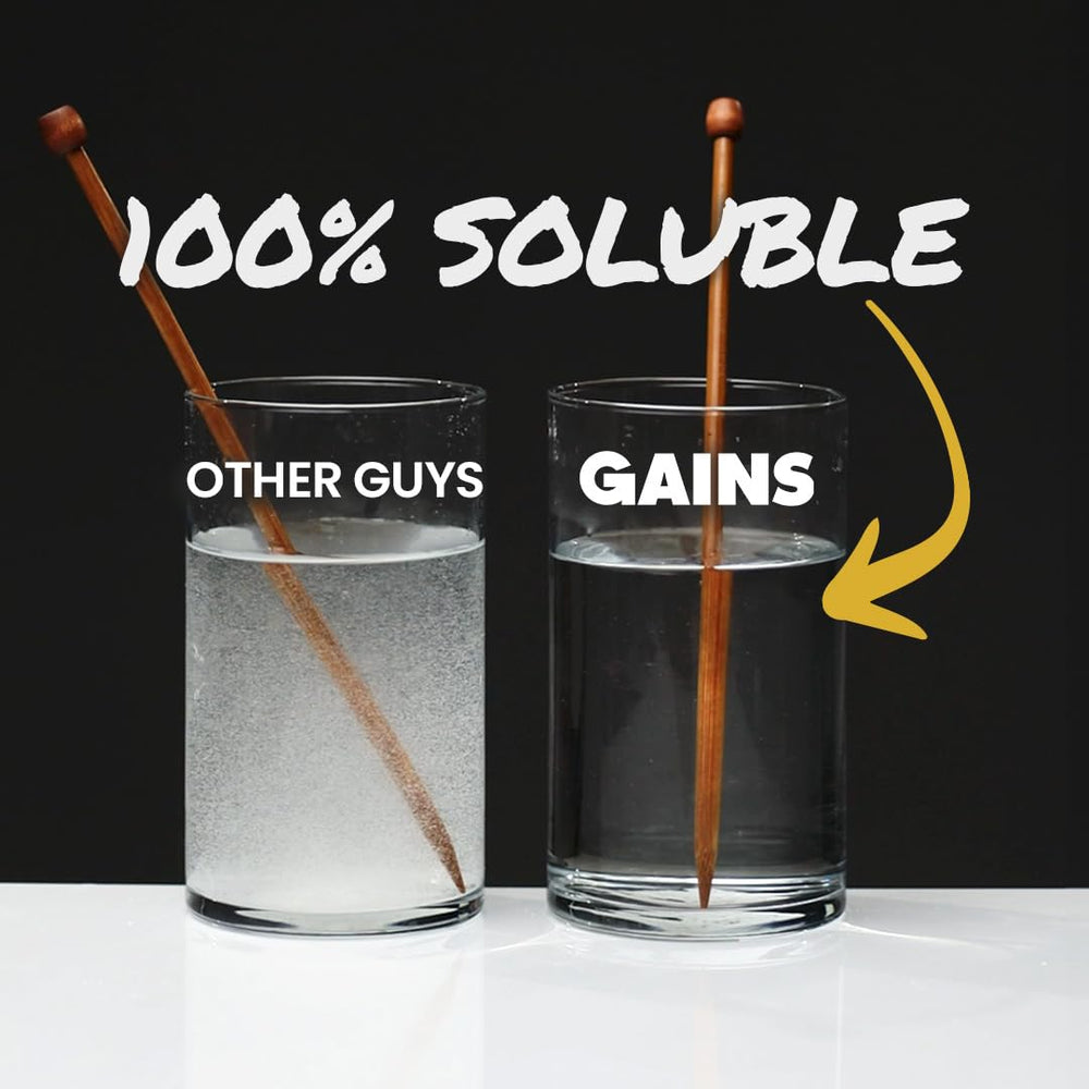 Gains in Bulk post workout shake with creatine powder.