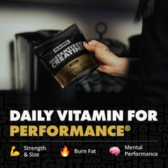 Gains in Bulk creatine scoop measures 5 g for daily use.