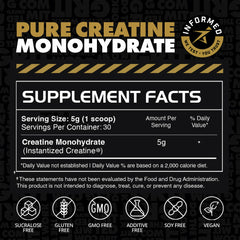 Gains in Bulk unflavored creatine powder ready to mix.
