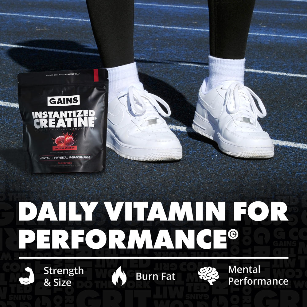 Gains in Bulk Instantized Creatine in water shows fast mix and hydration