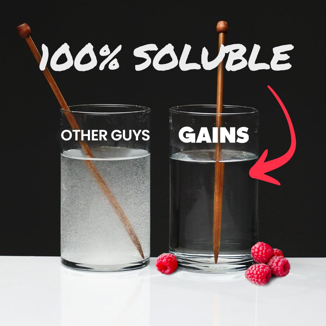 Gains in Bulk Instantized Creatine in shaker bottle ready for workouts