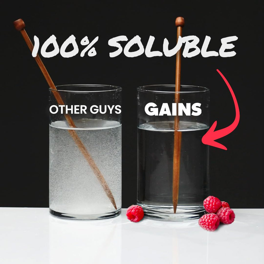 Gains in Bulk Instantized Creatine in shaker bottle ready for workouts