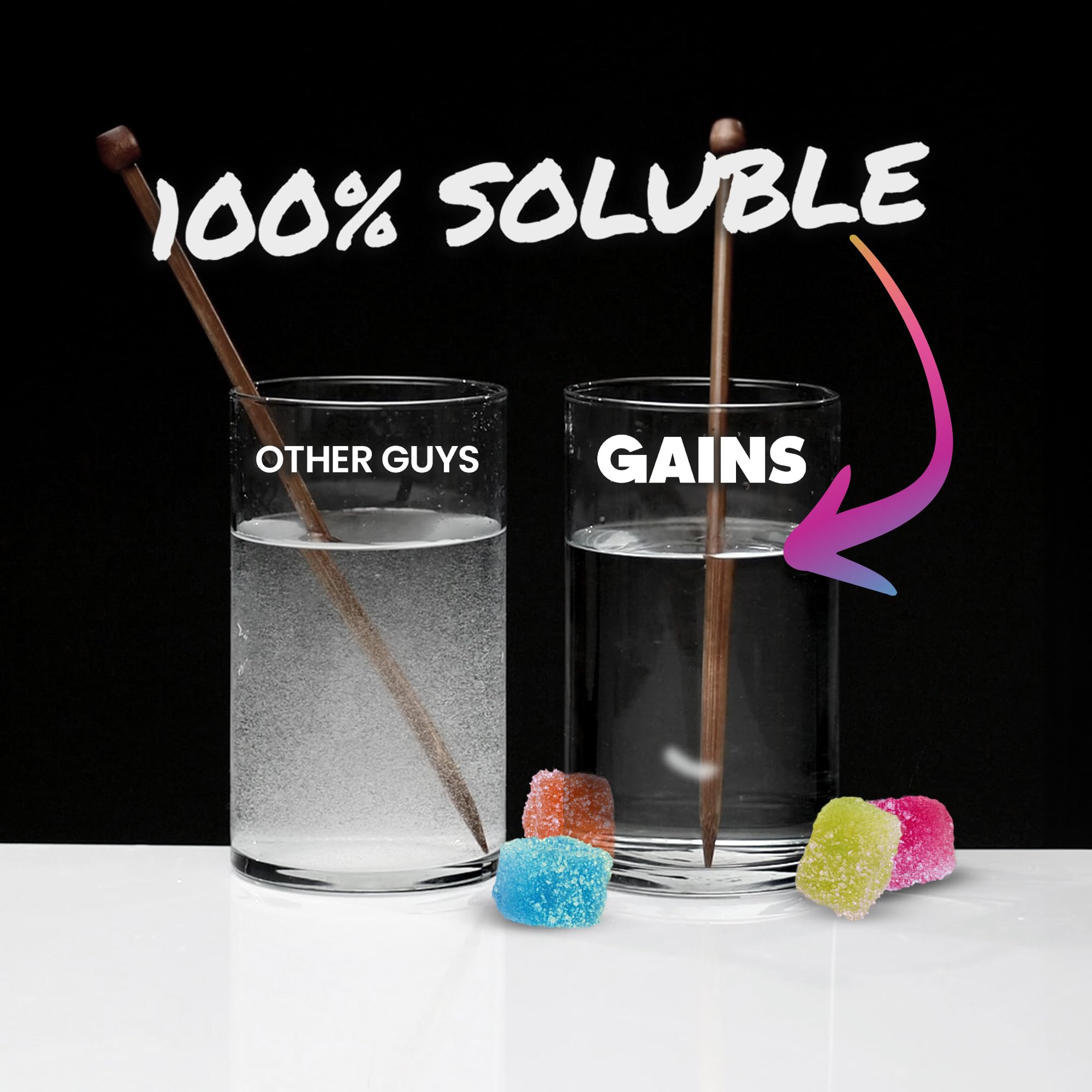 GAINS IN BULK can mix into pre workout shakes for stronger workouts.
