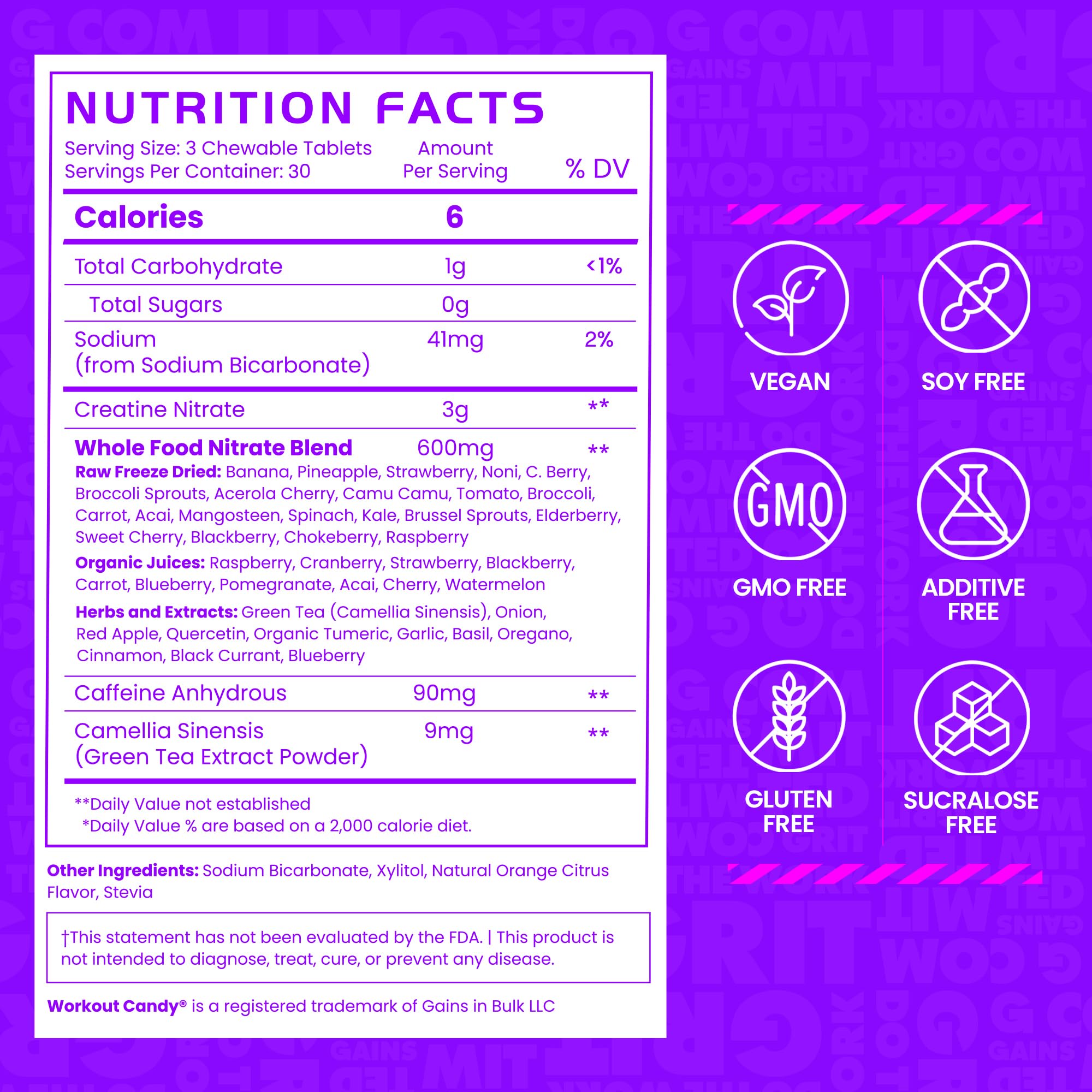 Gains in Bulk Sour Fruit flavor close-up invites pre-workout ritual