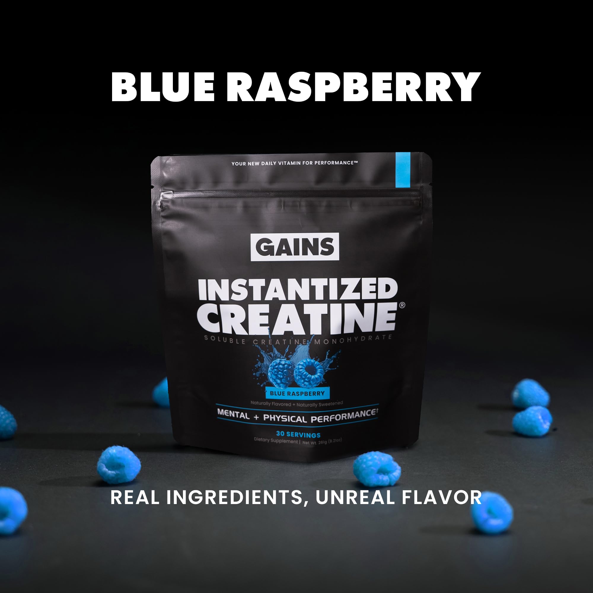GAINS IN BULK creatine monohydrate dissolving in water with quick mix