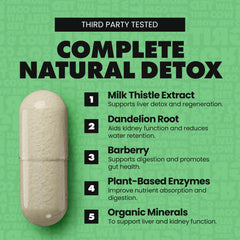 Gains in Bulk Liv Clean ingredients dandelion root supporting detoxification.