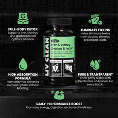 Gains in Bulk Liv Clean ingredients milk thistle supporting liver health.
