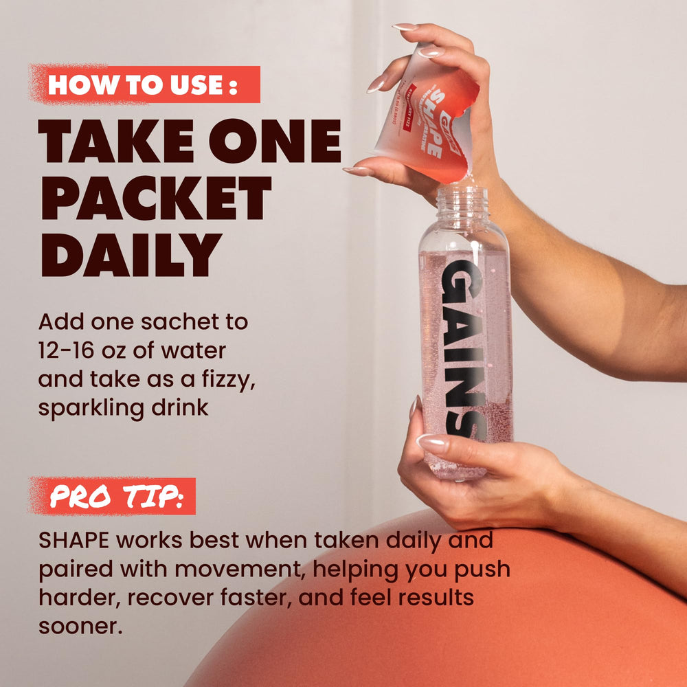 GAINS IN BULK Shape vegan formula emphasizes clean daily nourishment.