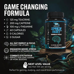 GALACTIC SUPPS Space Dust label ingredients for focused performance.