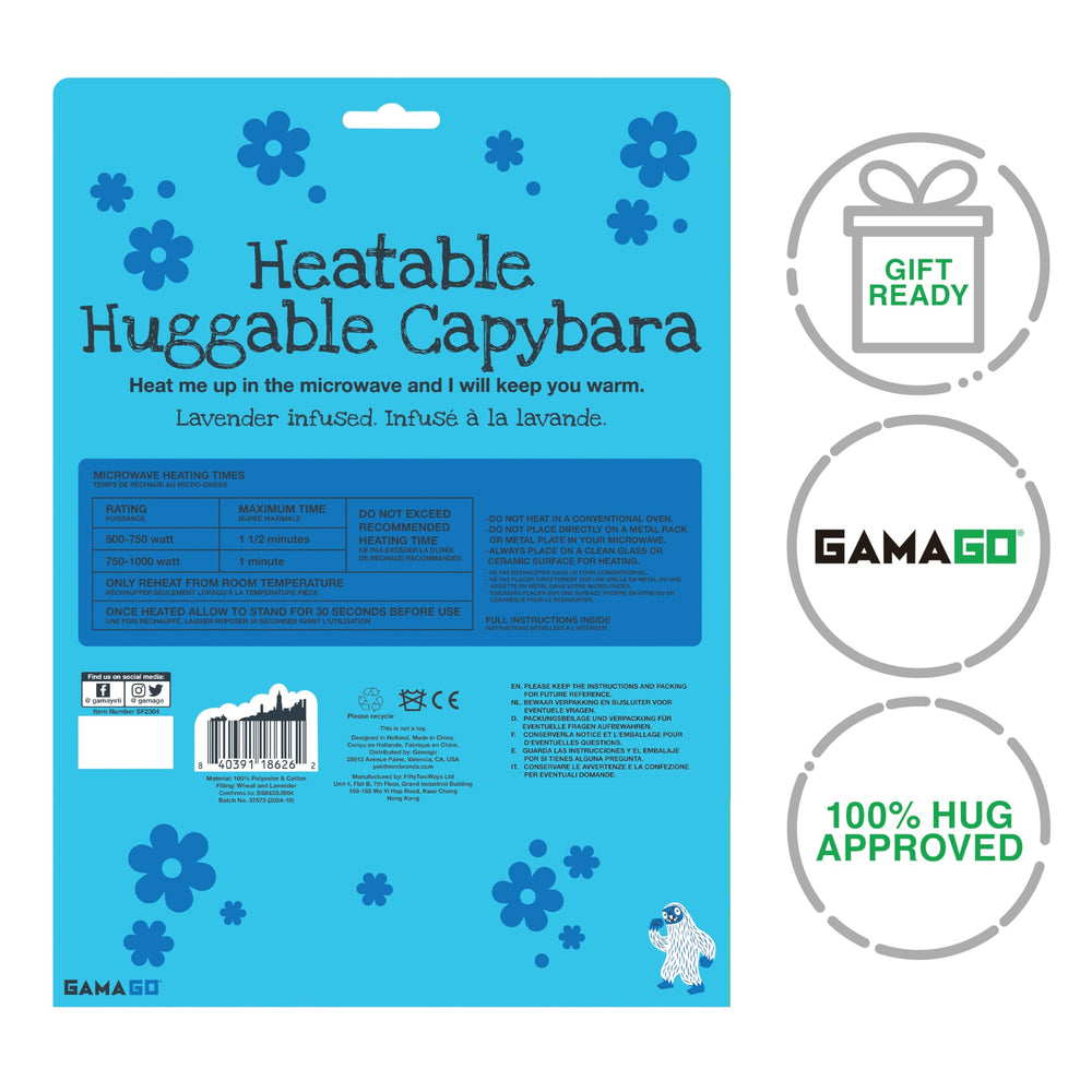 GAMAGO Capybara heating pad with lavender scent offers soothing aromatherapy while resting.