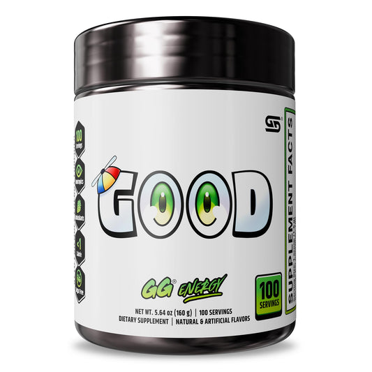 Gamer Supps GG Energy cherry slushie powder pour boosts focus and flavor during gaming.
