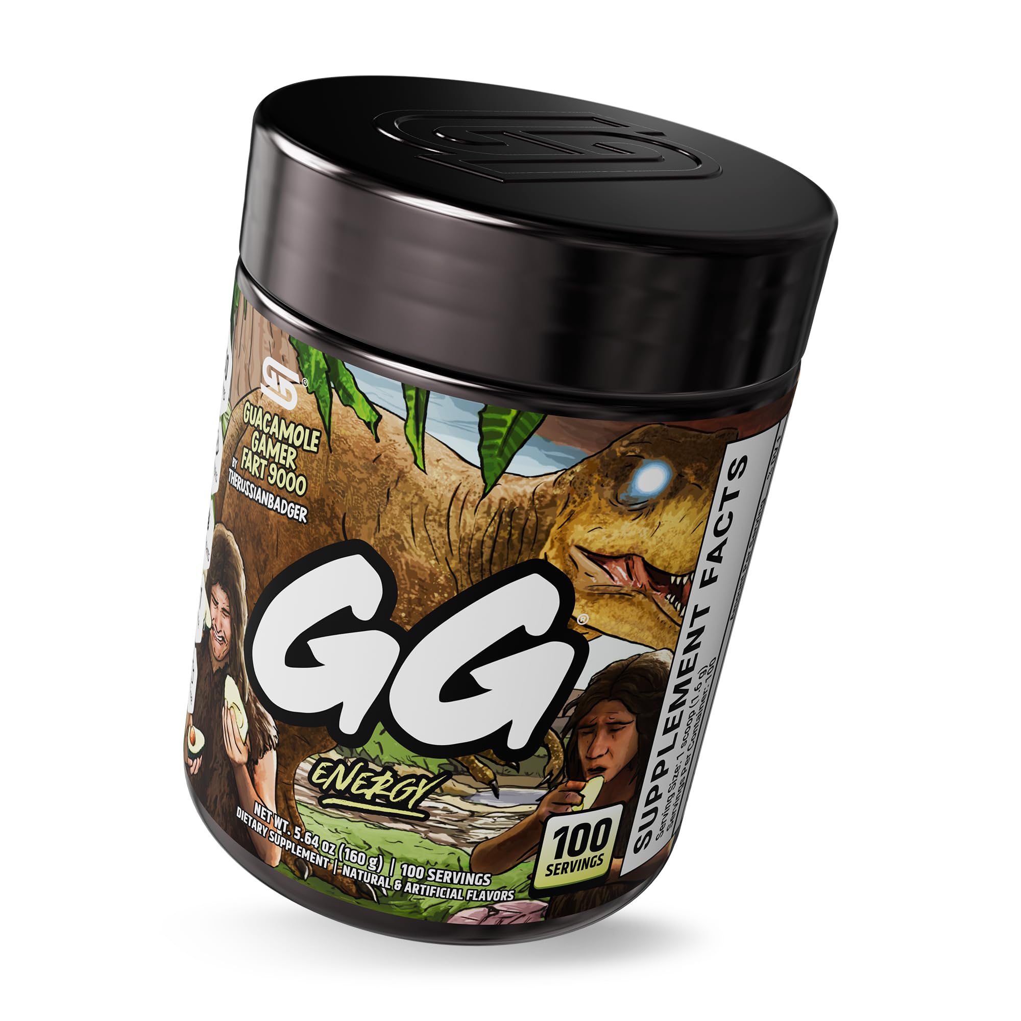 Gamer Supps GG Energy Guacamole powder-scoop demonstrating easy measuring and fast hydration