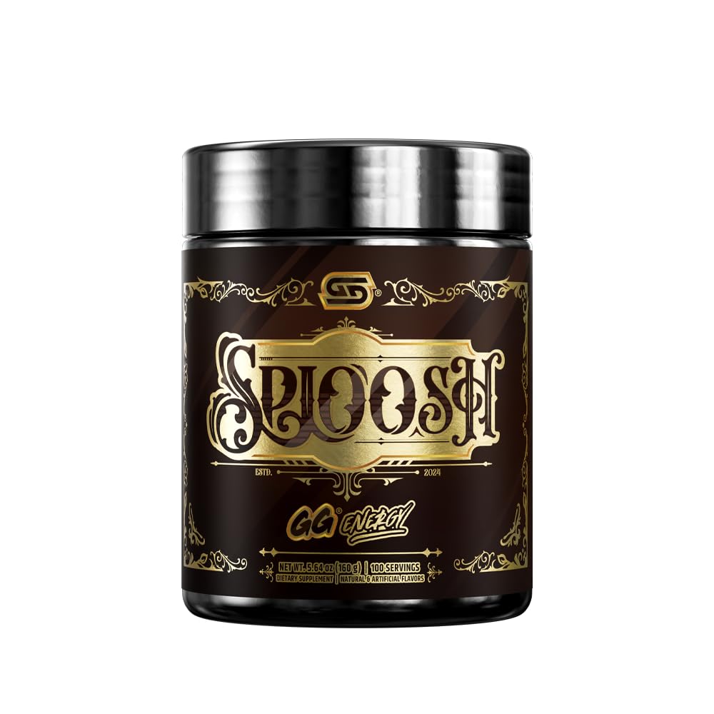 Gamer Supps GG Energy Sploosh tub front showing keto-friendly, sugar-free energy for gamers.