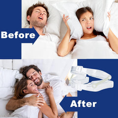 Ganberdey Anti-Snore Mouthguard+ packaging, compact case for travel and storage.