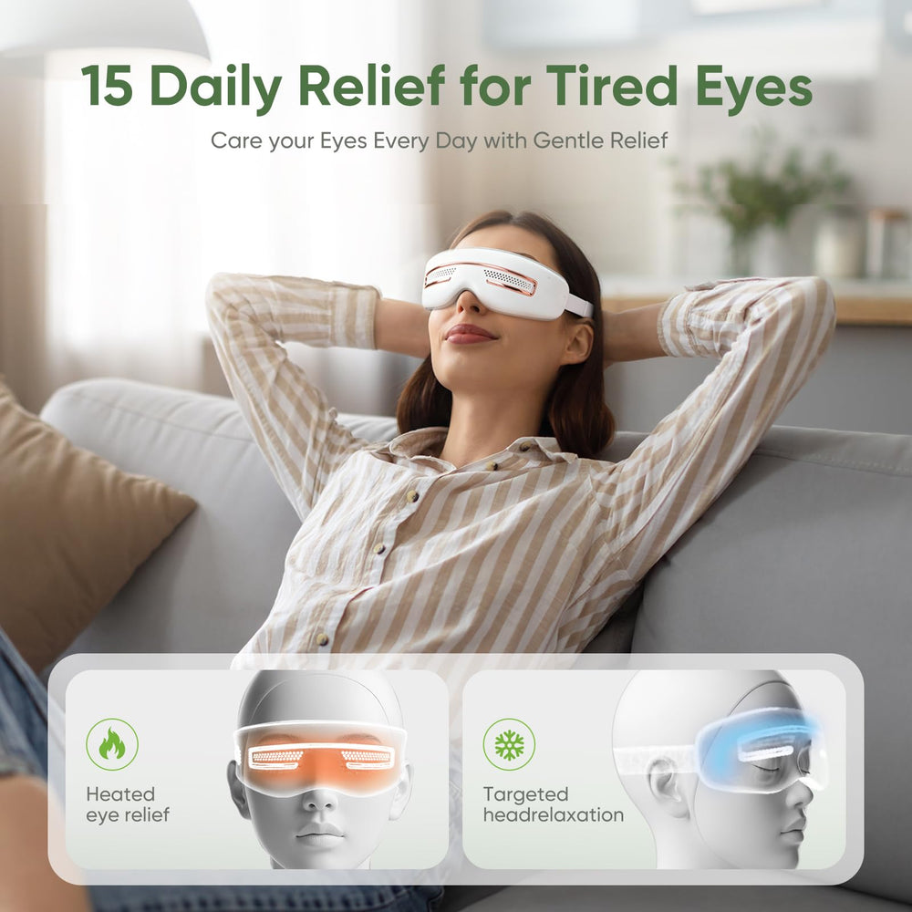 GANOEL Eye Massager features 2000 mAh battery for on-the-go use.