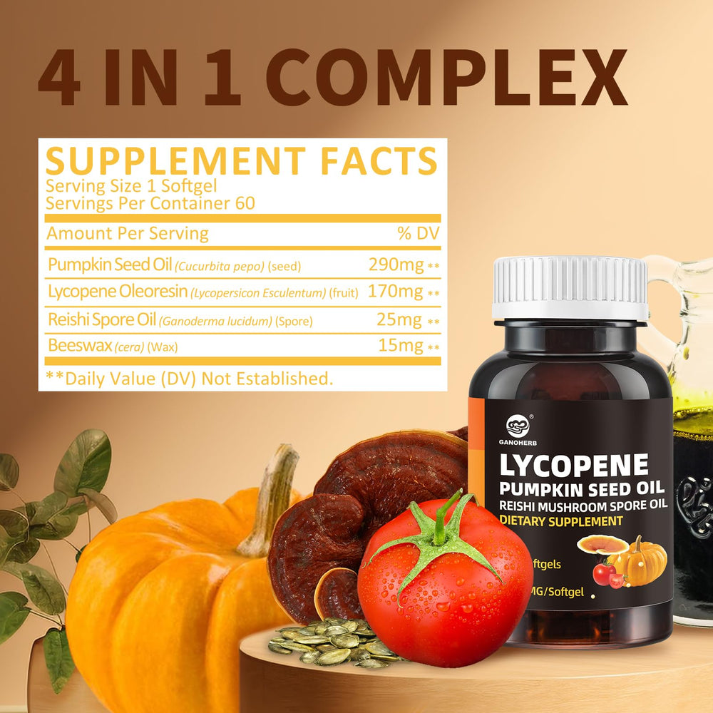 GANOHERB lycopene complex capsule highlighting antioxidant support