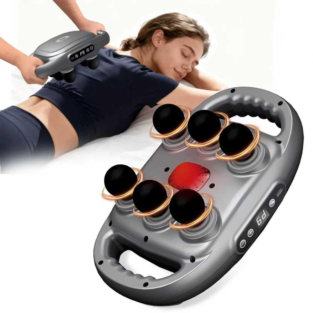 Gaolerbee 6-head massage gun front view for targeted deep tissue relief.