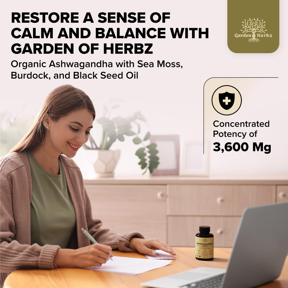 Garden of Herbz Irish sea moss bottle label shows mineral-rich blend