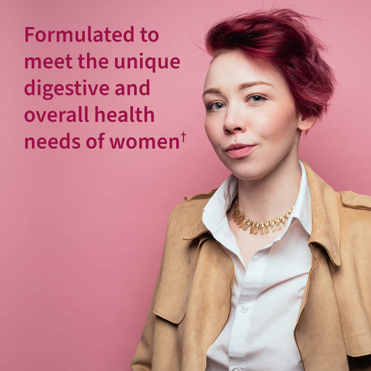 Garden of Life 22 Digestive Enzymes for Women capsules close-up shows multiple enzymes for everyday digestion.
