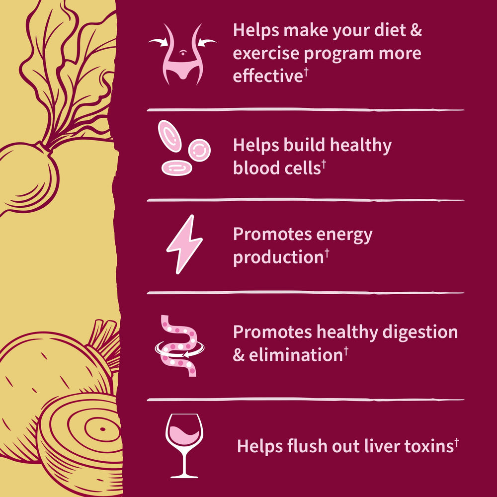 Garden of Life BEETS Detox probiotics DE111 close-up for gut-friendly support