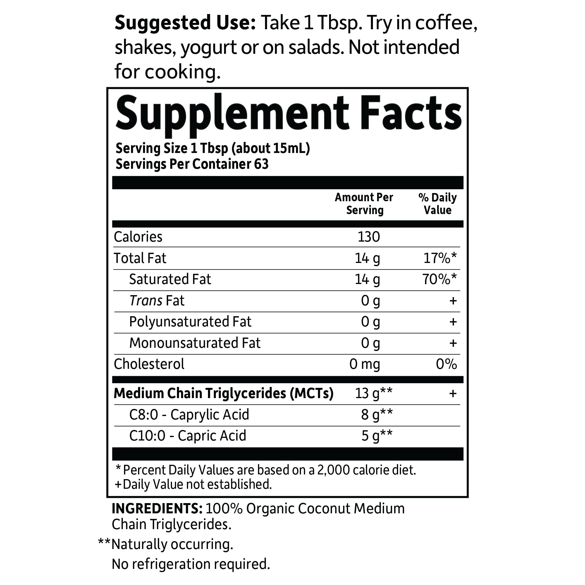 Garden of Life MCT oil added to coffee image suggests flavorless boost