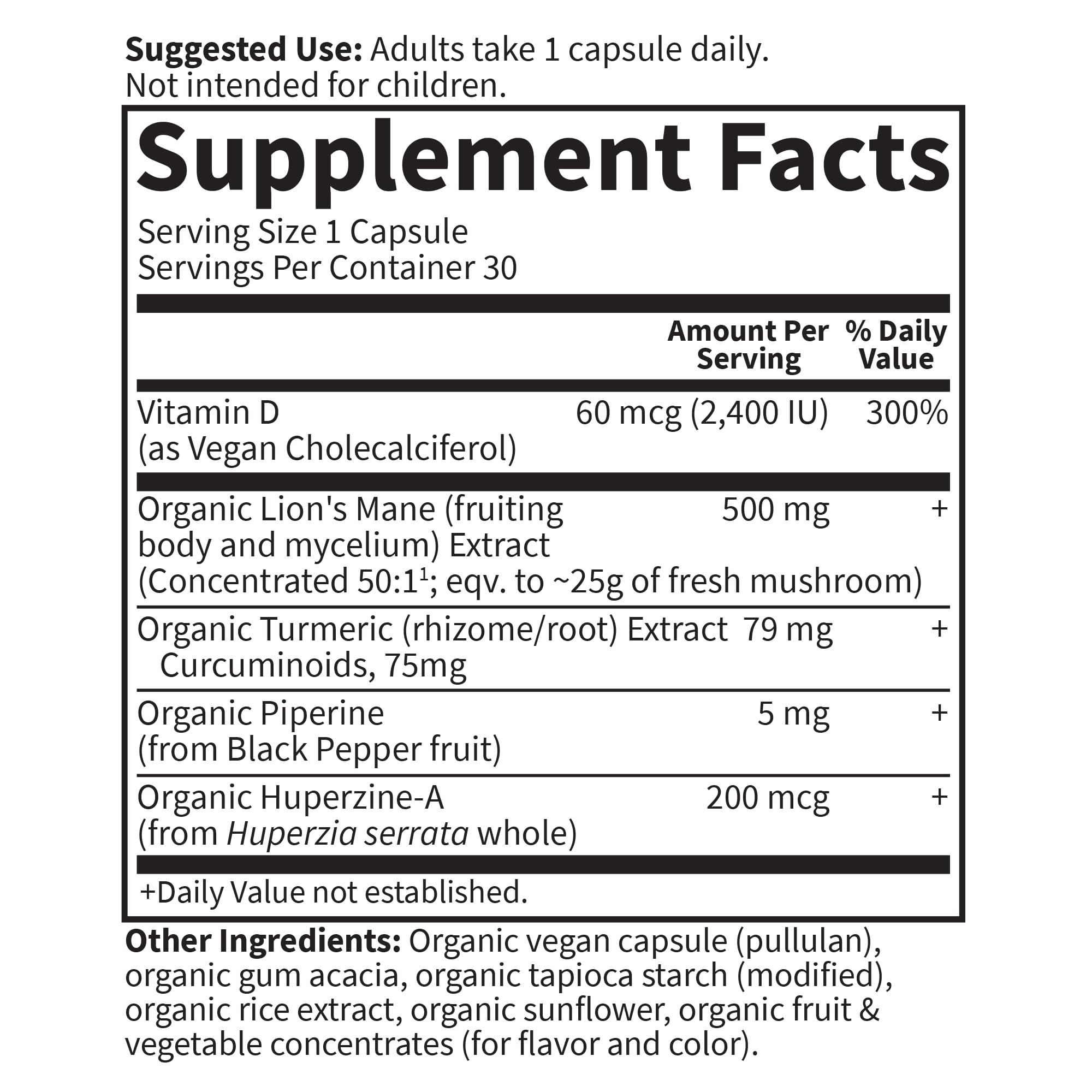 Mint-flavored Brain Health capsule held for daily routine.