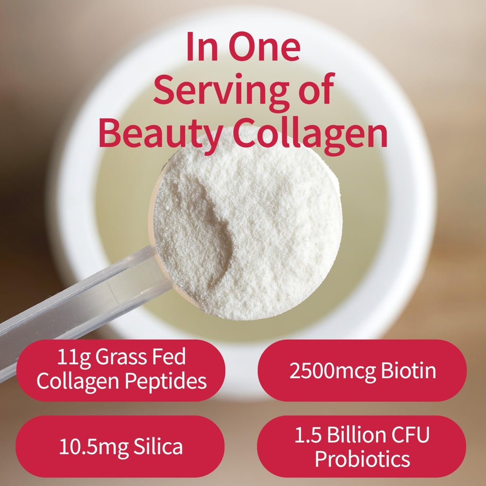 Garden of Life Collagen Beauty label highlighting grass-fed collagen ingredients