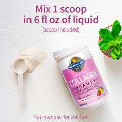 Garden of Life powder being stirred into a daily routine cup.