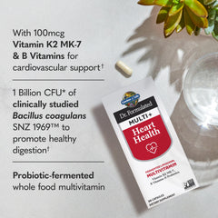 Garden of Life Dr. Formulated Multi+ Heart Health capsules ready for daily use