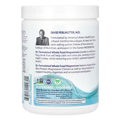 Garden of Life magnesium ingredient panel highlights organic brown rice protein chelate quality.