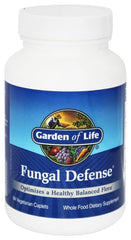 Garden of Life Fungal Defense caplets bottle front view supports gut balance