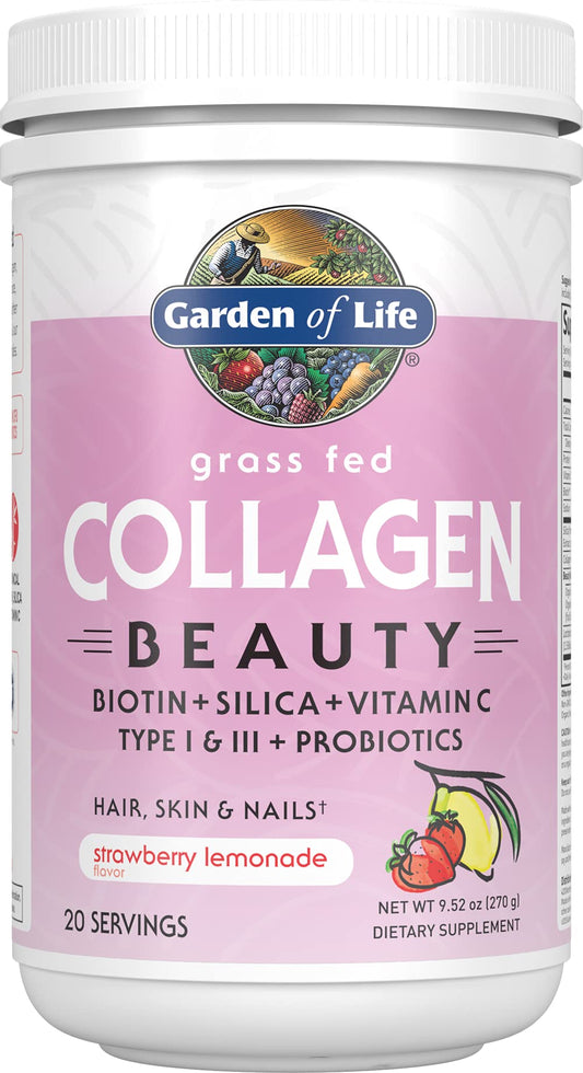 Garden of Life Grass-Fed Collagen Beauty tub ready for daily beauty routine.