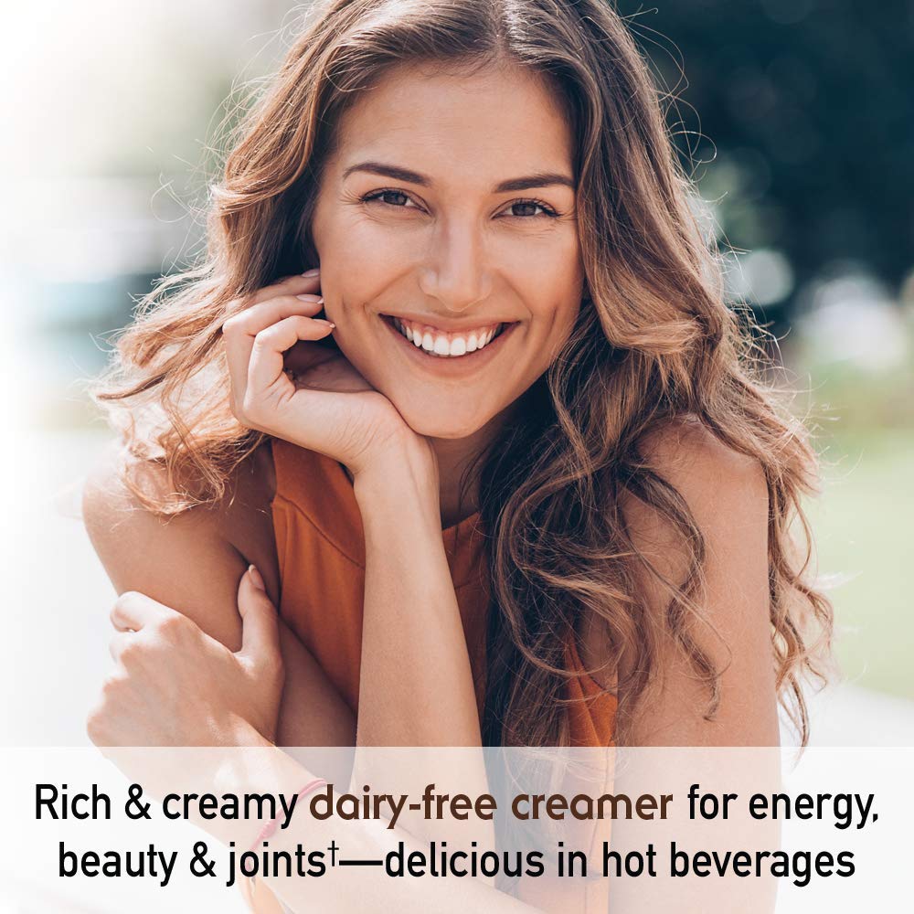 Close-up packaging label of Garden of Life collagen creamer chocolate with nutrition details