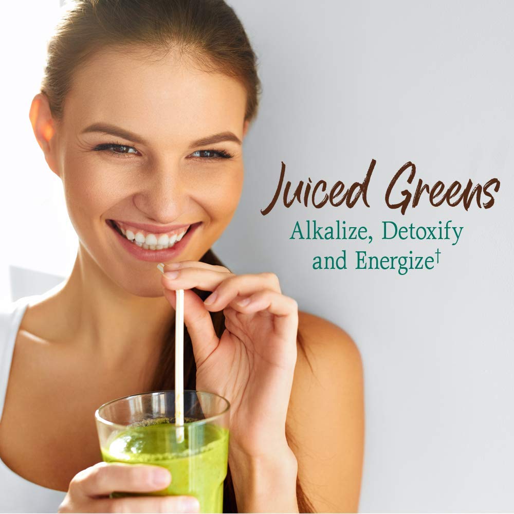 Garden of Life Green Powder Chocolate in glass with shake for on-the-go nourishment