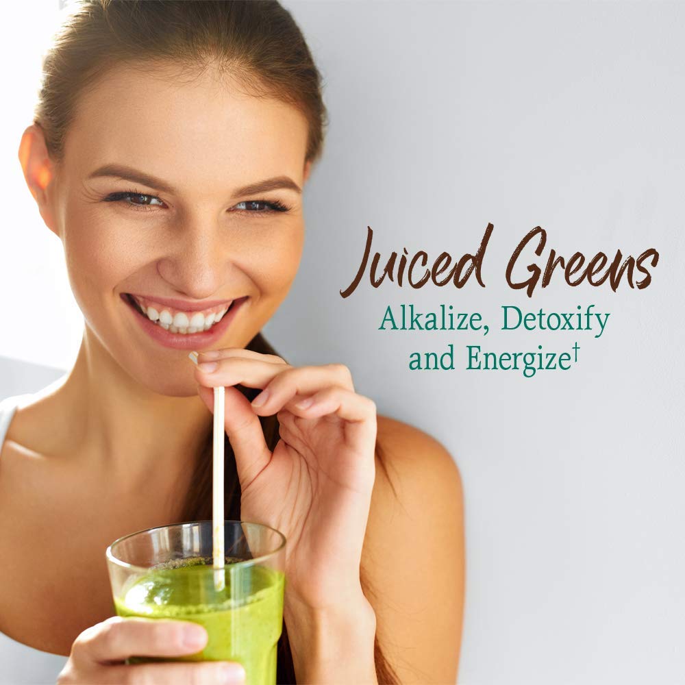 Close-up of Garden of Life greens ingredients and enzymes in the blend
